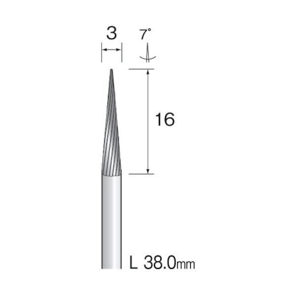 ミニモ 超硬カッター スパイラルカット Φ3 BC2102 1
