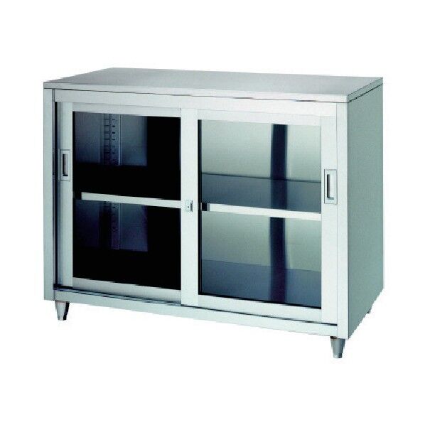 ステンレス保管庫ガラス戸アジャスト仕様 LAG-15045 1点