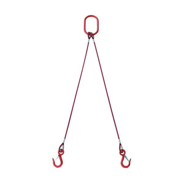 玉掛ワイヤーロープスリング(カラー被覆付) 2本吊り