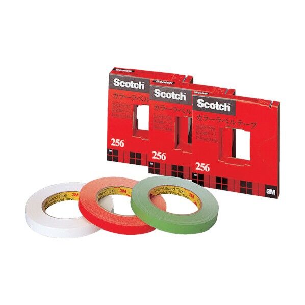 スコッチ カラーラベルテープ 175g レッド 256-19RED