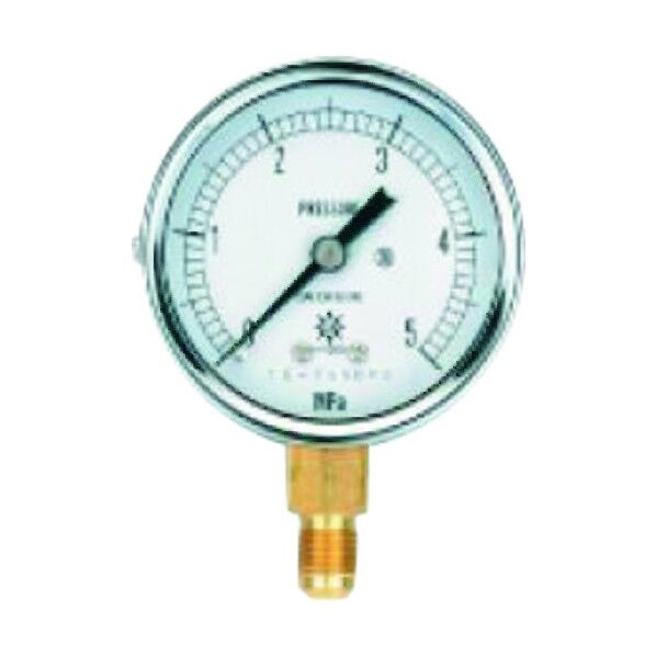 圧力計(1/4''フレア、下出し、60φ、つば無) TA147F-150 1