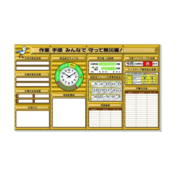 ユニット ◎安全掲示板 (大) ログハウスタイプ