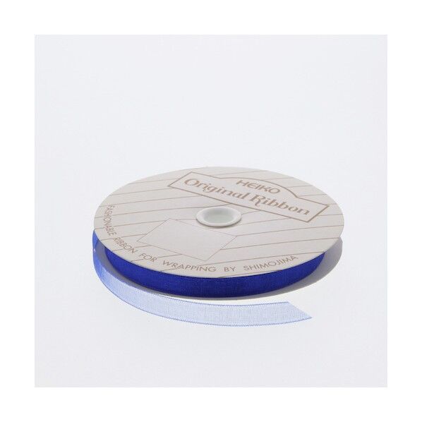 HEIKO オーガンジーリボン 7mm幅×15m巻 青 001421721 1点