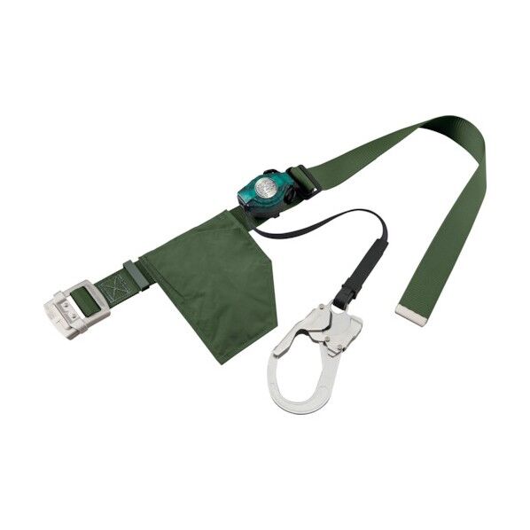 サンコー RICORO-Nライト ロック装置付巻取器式胴ベルト グリーン RA507N-GR 1点...