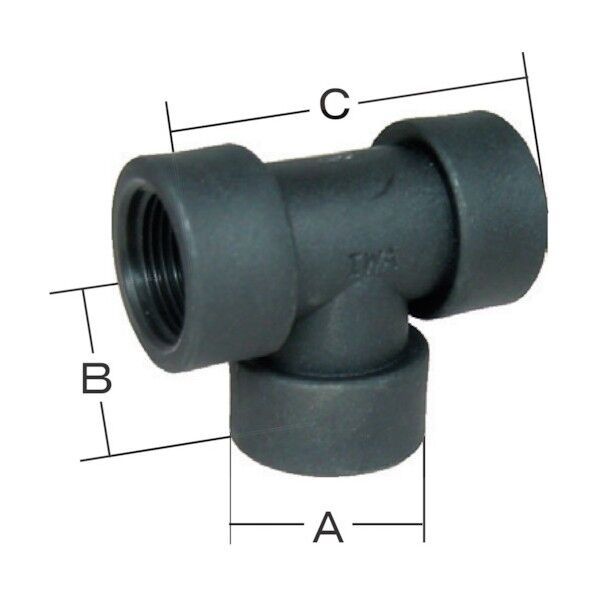 岩崎製作所 樹脂(PP)製 配管継手 チーズコネクタ 49TEE20P 1点...