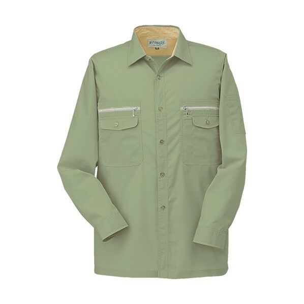 長袖シャツP-8898 9グリーン EL