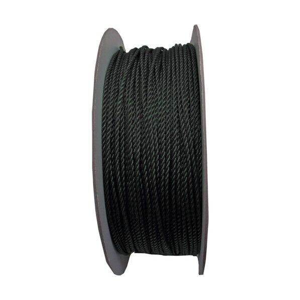 PE ポリエチレンロープ(3打ち)ドラム巻 黒 4mm×200m PE-4X200BK-DR 1巻