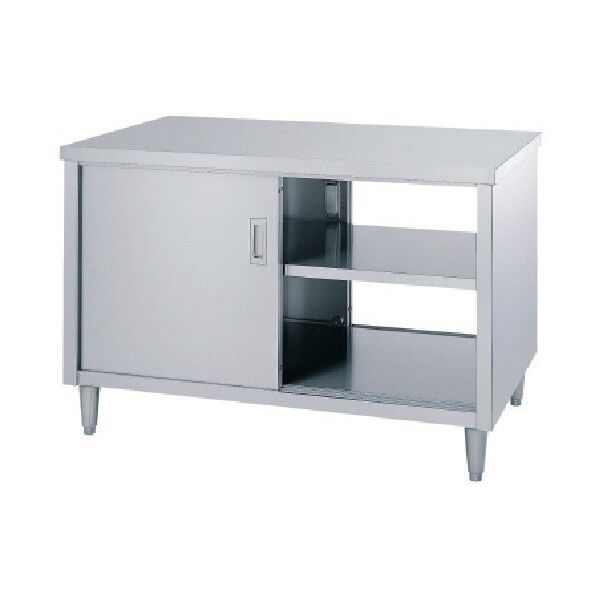 ステンレス保管庫両面ステンレス戸仕様 間口1800×奥行750×高さ800 EW-18075 1点