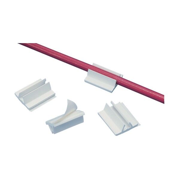 固定具コードクリップアクリル系粘着テープ付き白100個入 AMC25-AT-C10 1個