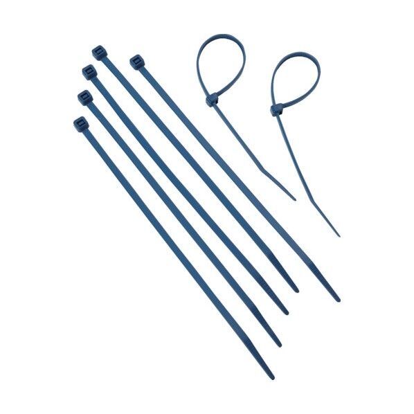 トラスコ 金属センサー感知可能ケーブルタイ 幅4.6mmx400mm 青 TRCV-400MD 100本...