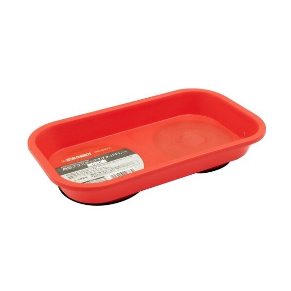 AP 角型プラスチックマグネットトレー レッド 2003000008739 1点