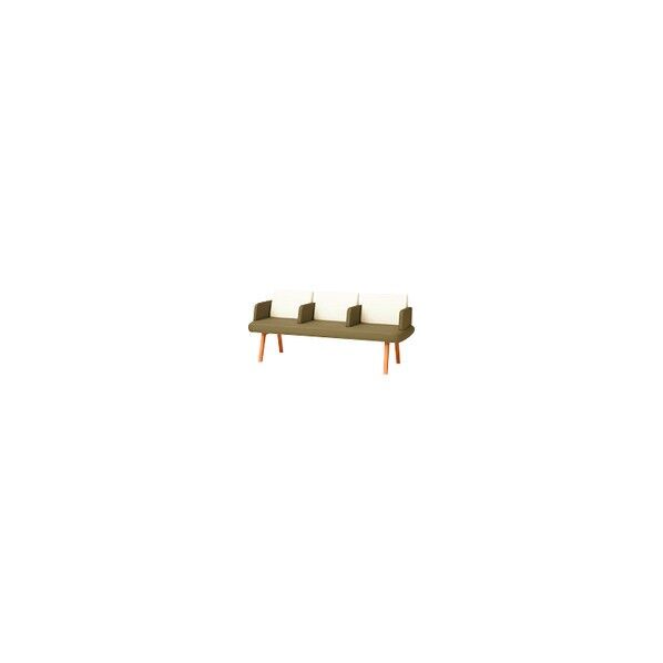 ※法人専用品※プラス 40318LS-5000 3人掛け全肘付 LS-5334AN IV/MB 1点