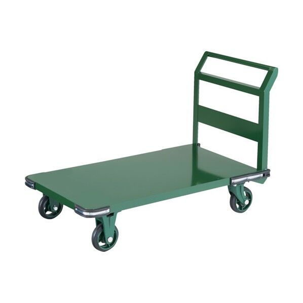 鋼鉄製運搬車 1200X600 Φ150 ハンドル側自在車 鋳物車輪 OH-2LR 1点