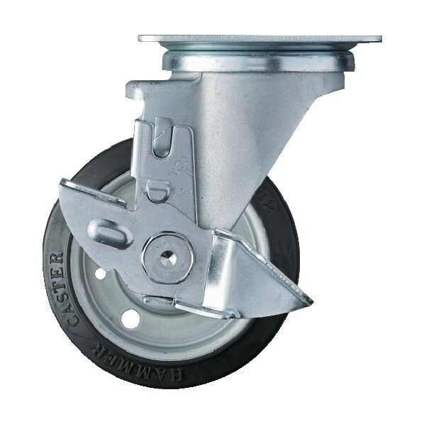 特殊鋼板製 自在 SP付 ゴムB車125mm 413YS-RBB125 1点