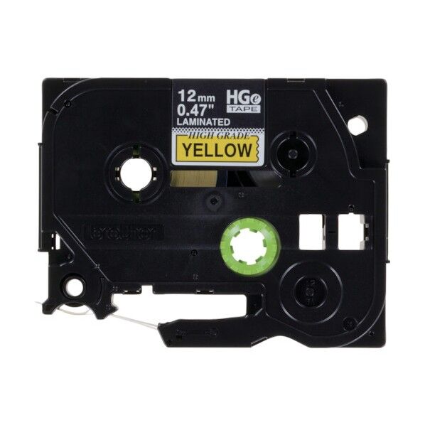 HGEテープ 黒字/黄地/12mm HGE-631V 1点