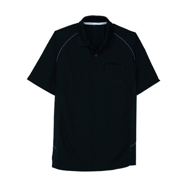 半袖ポロシャツ A-3377 13ブラック S A-3377-13-S 1点