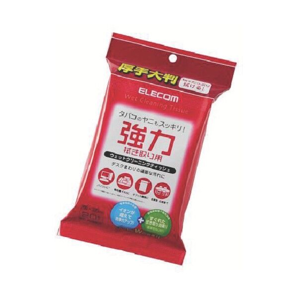 ウェットクリーニングティッシュ強力拭き取りタイプ２０枚入