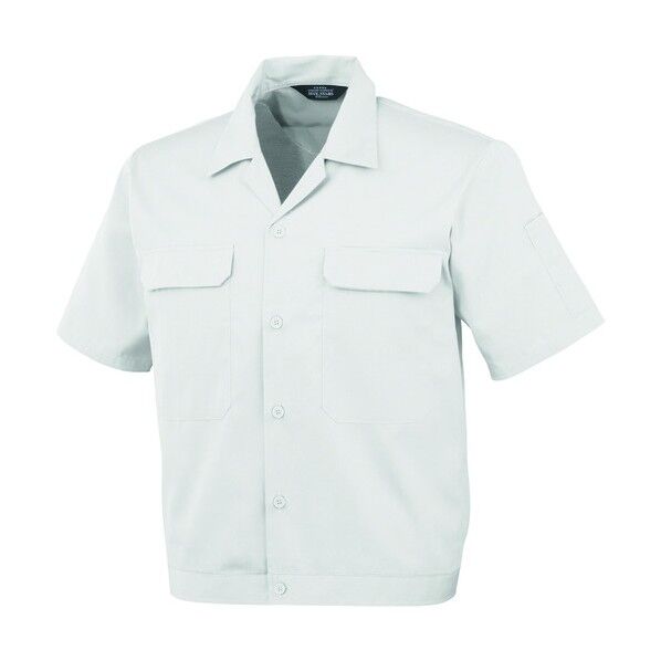 開襟半袖ブルゾンA-6650 33 シルバーEL A-6650-33-EL 1点