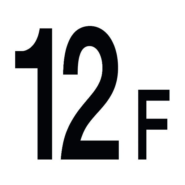 階数表示標識600角 12F 6300000439 1点