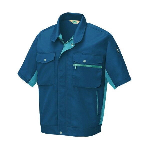 半袖ブルゾン(男女兼用) 008ネイビー×サファイアブルー M 281 1