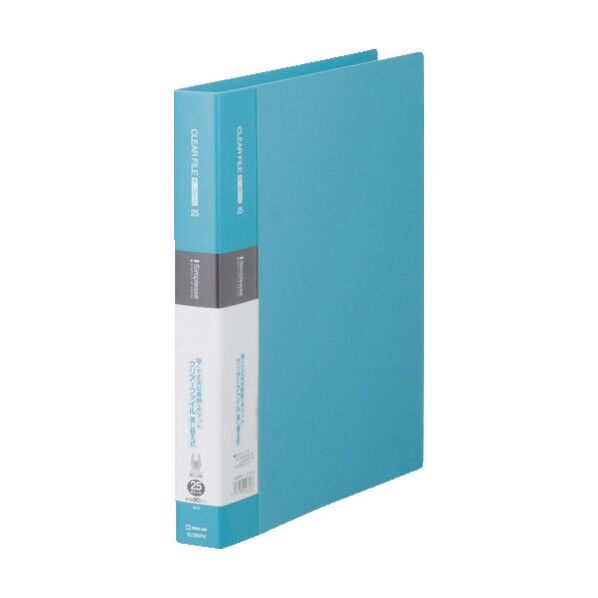 キングジム シンプリ－ズクリア－F差替式25P水色 138SPWWATERBLUE 1個