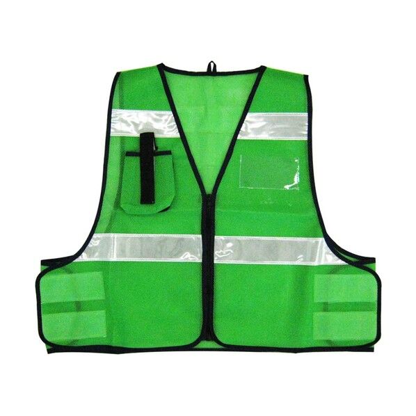 防犯パトロールベスト グリーン フリーサイズ 5918507 1枚