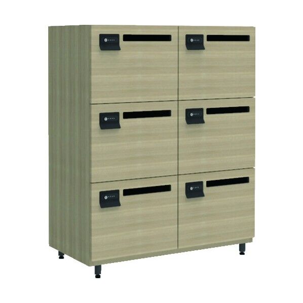 木製パーソナルロッカー コンセント付