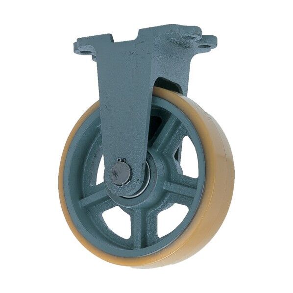 プレート式鋳物キャスター(ウレタン車) 固定