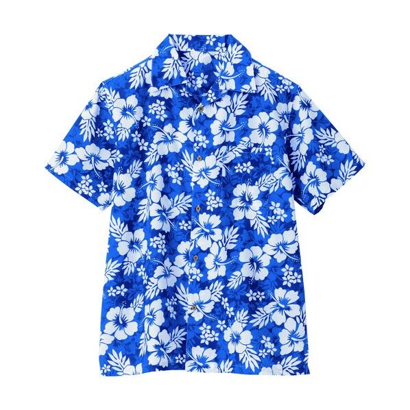 アロハシャツ(ハイビスカス)(男女兼用) 006ブルー M 56102 1