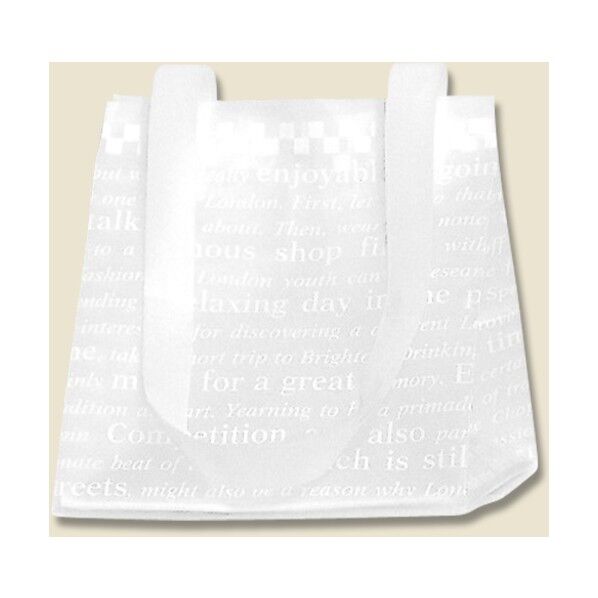 手提げポリ袋 ポリチャームバッグ チェッカー 表記入り W3S 006632820 20枚