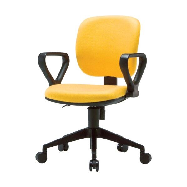 オフィスチェア布張り肘付イエロー FZ-3A-YO 1