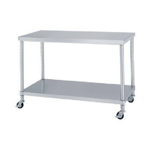 ステンレス作業台ベタ棚キャスター付 ABC-4545 1