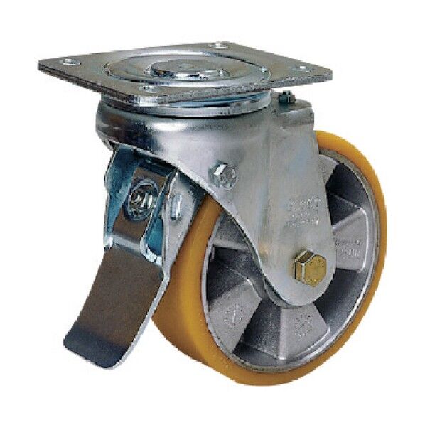重荷重用キャスター (ウレタン車) 自在ストッパー付