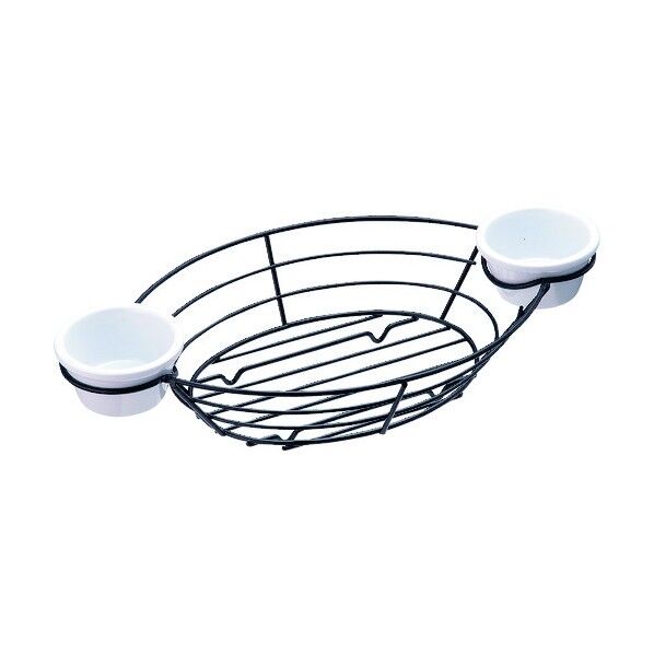 テーブルクラフト ワイヤー オーバルバスケット H711372BK PBS4201 1個