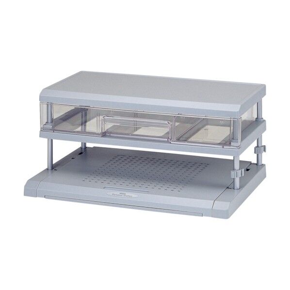 パソコンラック 引出付 4603 22型 グレー 485×332×220 460343 1点