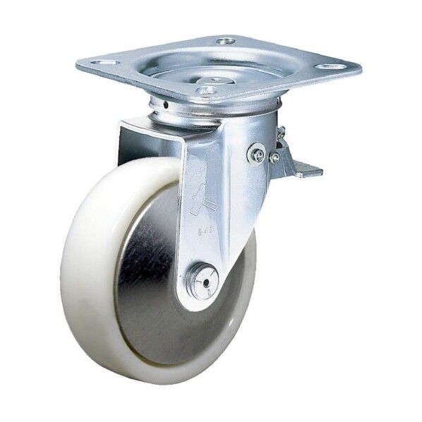 400Sシリーズ方向規制自在ナイロン車100mm 平戸車 400F0SNRB100 1個