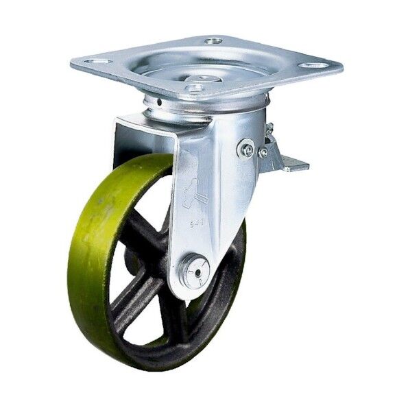 400Sシリーズ方向規制自在イモノ車100mm 平戸車 400F0SC100 1個