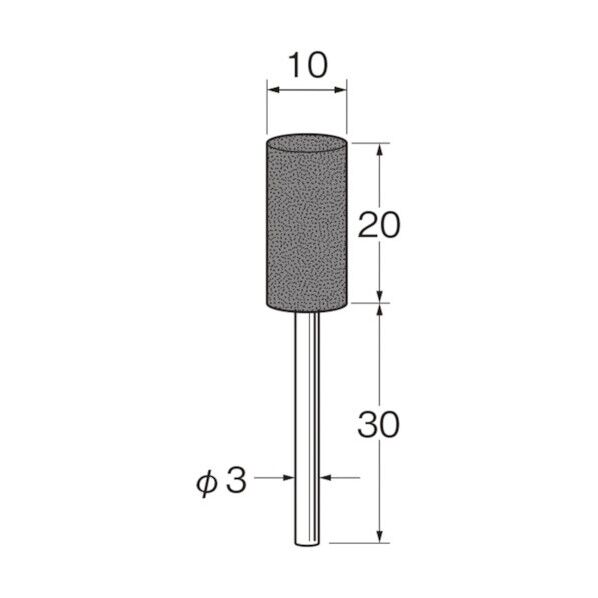 軸付セラミックゴム砥石(金属研磨用)外径(mm):10粒度(#):1000 R2147 10本