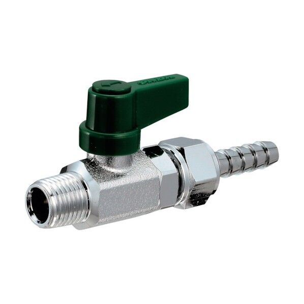 ボールバルブ フリーボール M6型 (黄銅) Rねじ×ホースジョイント