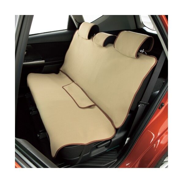 カーシートカバー 防水デオ リヤ シートベルト対応 ベージュ 40252888 1個