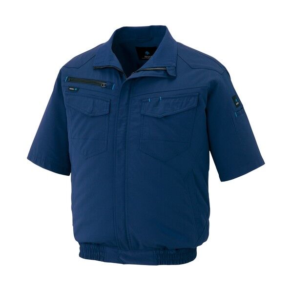 空調服用半袖ブルゾン(空調服TM) ネイビー 4L AZ2998-008-4L 1点