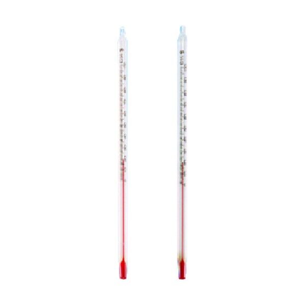 短形赤液温度計 0-50℃ 150L 801-53-10-01 1点