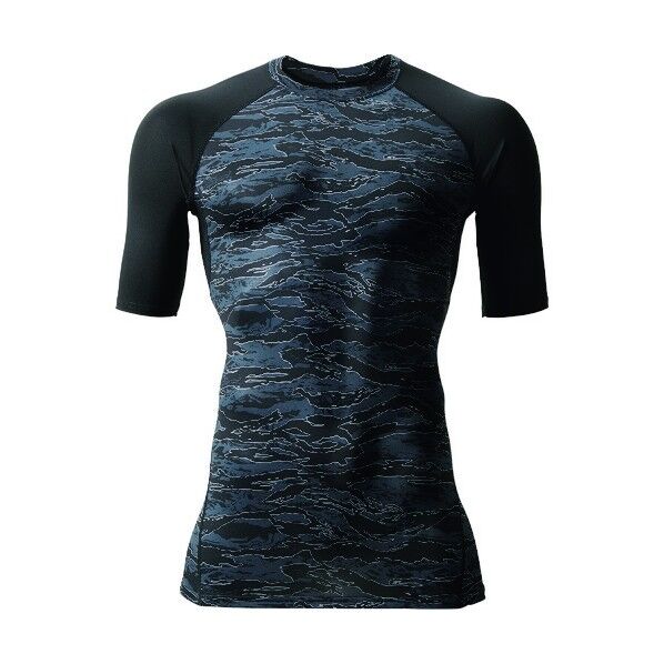 半袖クールフィッテッド 4042-38-XL カモフラブラック 4042-38-XL 1点