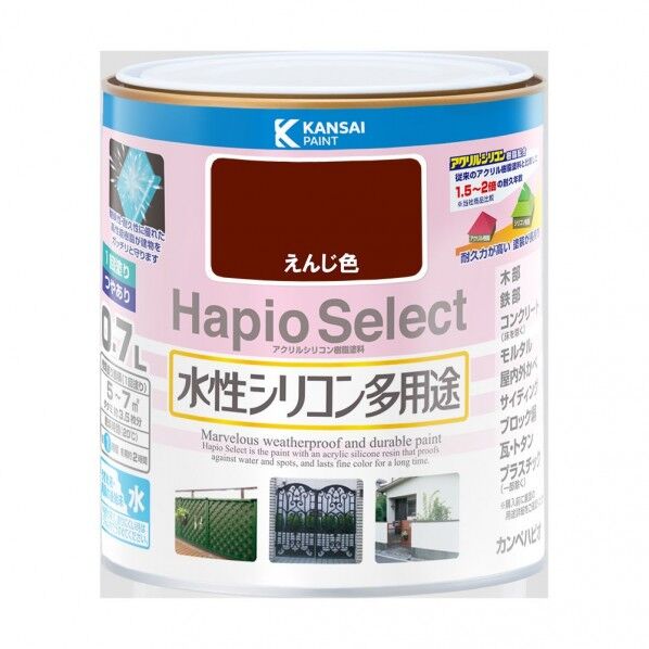 カンペハピオ ハピオセレクト（つやあり） 水性多用途 屋内外 119×121 えんじ色 00017650141007 1缶