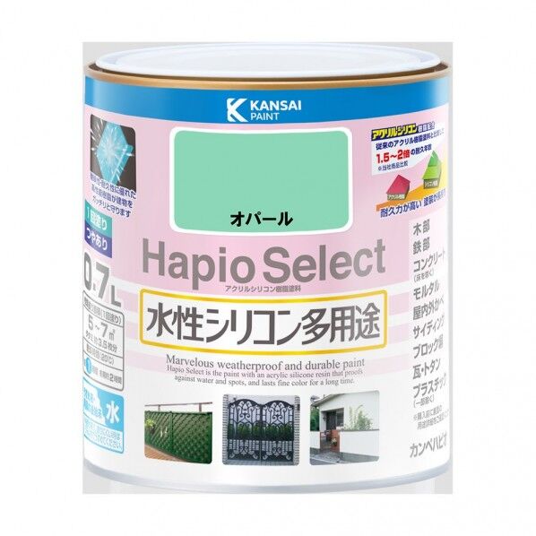 カンペハピオ ハピオセレクト（つやあり） 水性多用途 屋内外 119×121 オパール 00017650351007 1缶