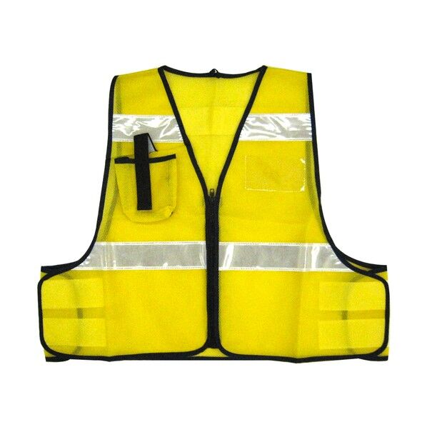 防犯パトロールベスト イエロー フリーサイズ 5918505 1枚