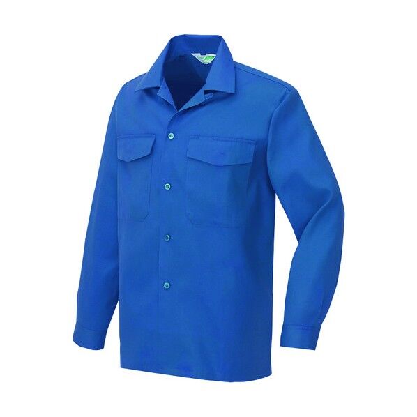 長袖シャツ（男女兼用）（薄地） 014ブルー L RS406 1