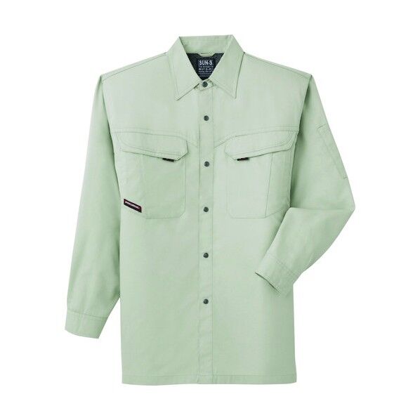 夏 長袖シャツ ナノカーキ色 5Lサイズ WA10499-1-5L 1点