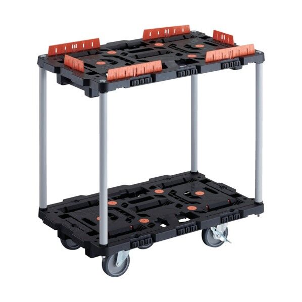 ビートル (2段式・ハンドルなし・収納式柵付) キャスターストッパー付