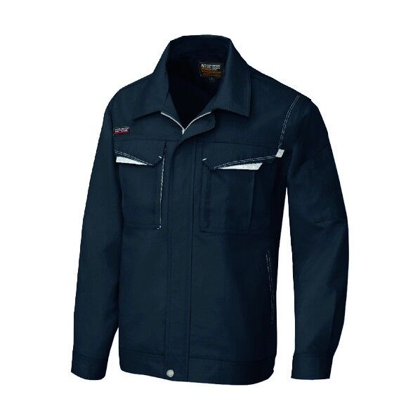 長袖サマーブルゾン(男女兼用) 010ブラック×シルバーグレー M 5550 1